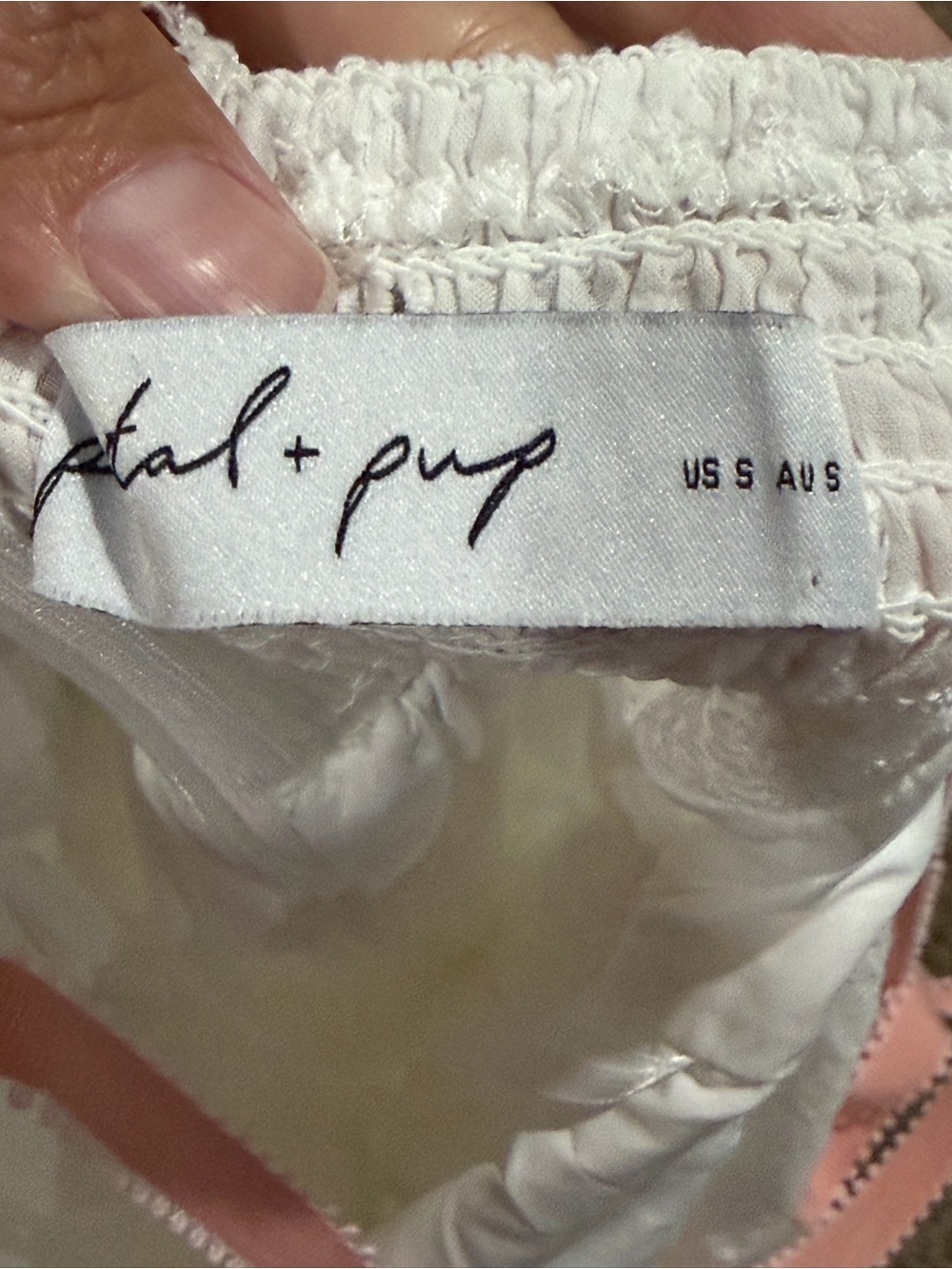 Petal & Pup White Eyelet with Pink Trim - Picture 6 of 6